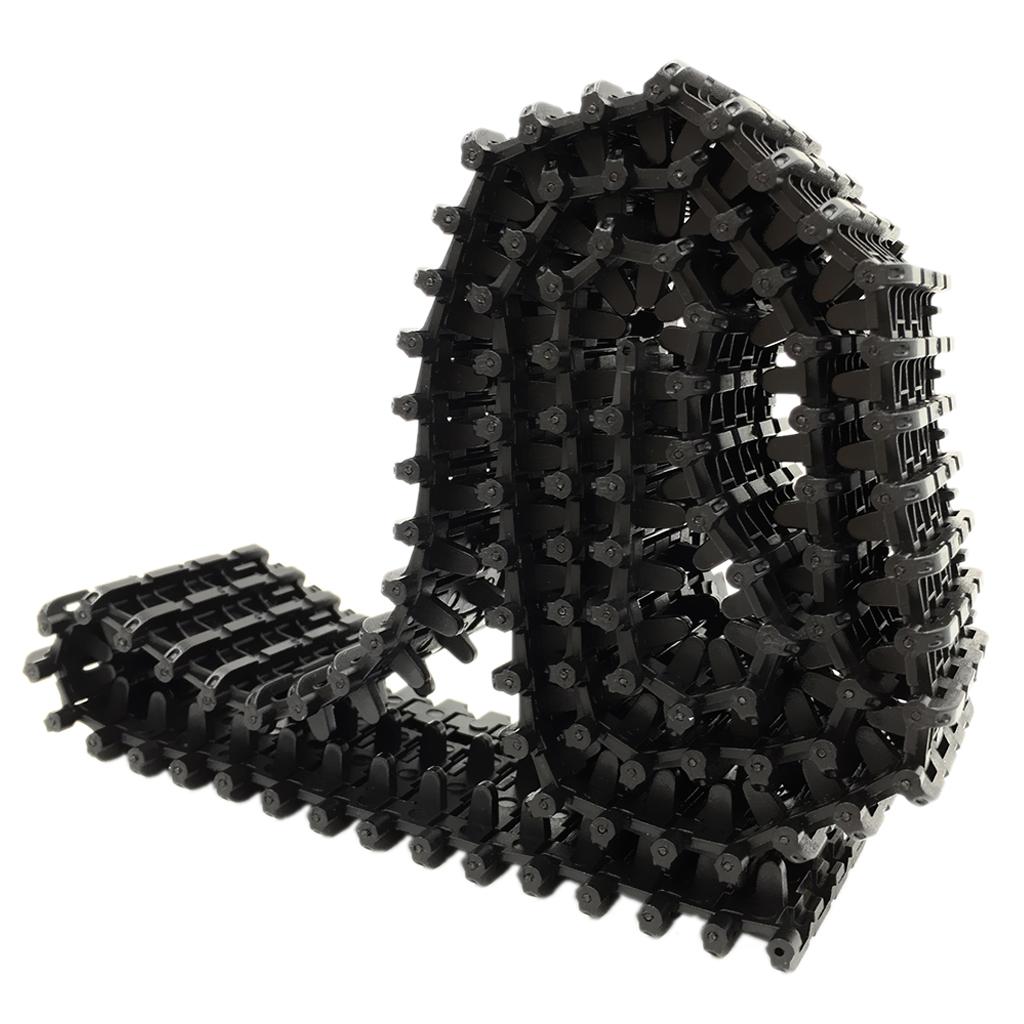 Science Diy Model - Zwarte tankketting van kunststof, doe-het-zelf robotwetenschapsspeelgoedaccessoire,