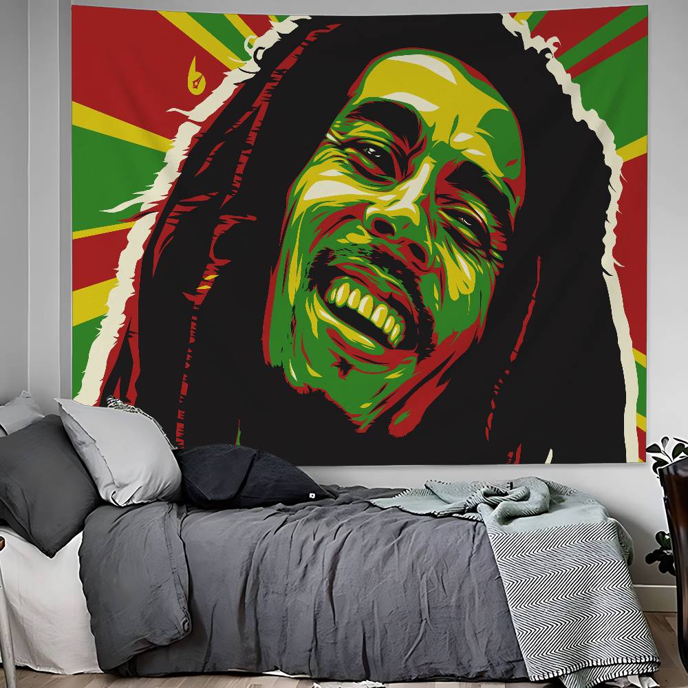Science Bob - Bob Marley Reggae Muziek Cartoon Wandkleed