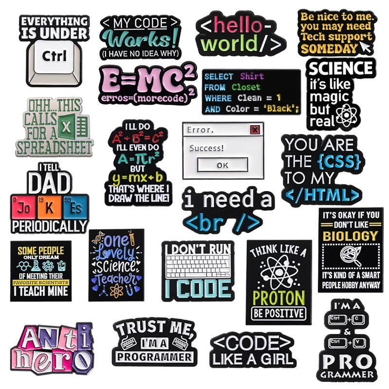 Science Bob - Programma Code Sets Emaille Pins Creatieve