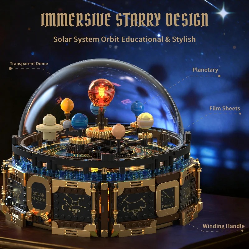 Zonnestelsel Muziekdoos Bouwst - Solar System Orrery recensie en prijs